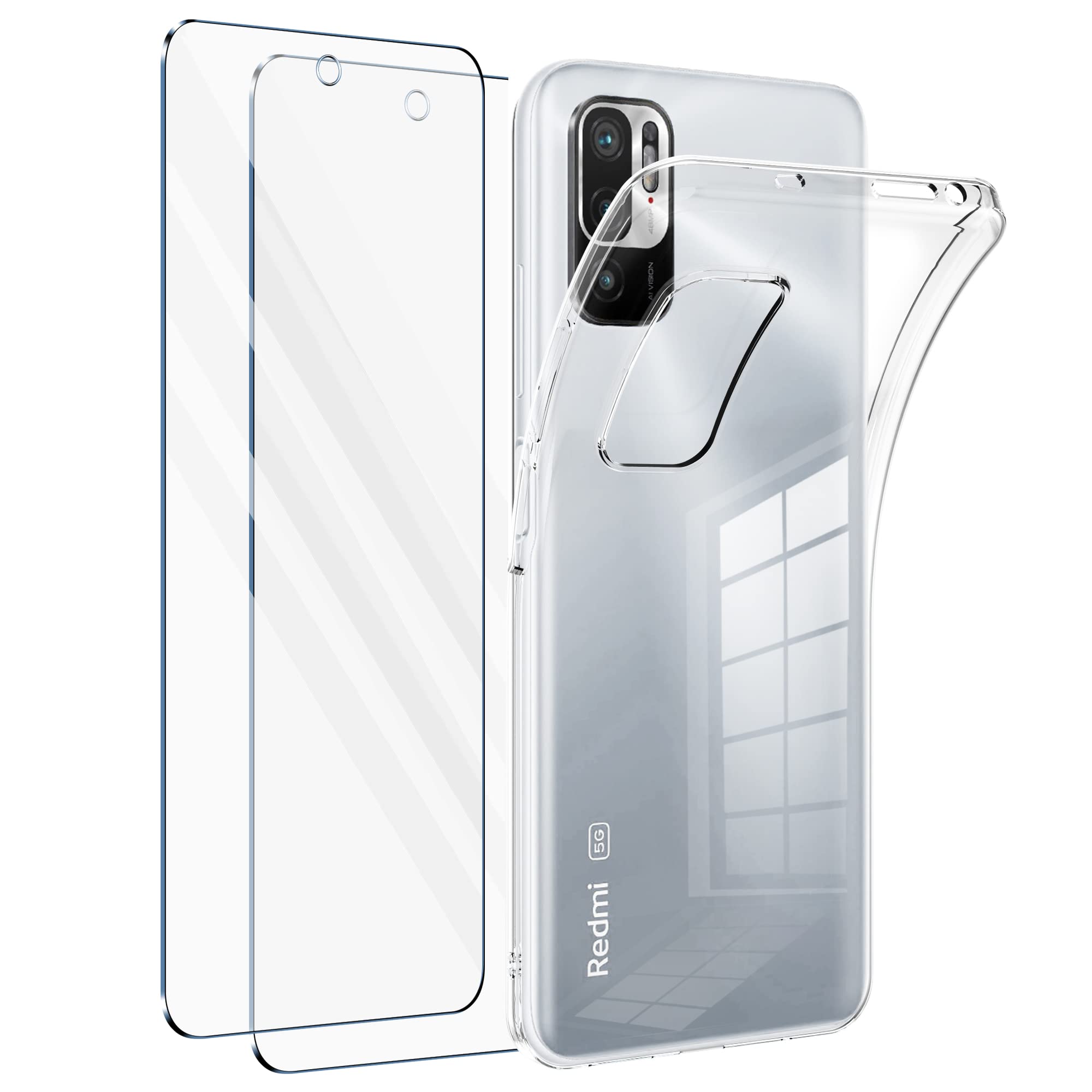 Kit Protection Xiaomi Redmi Note (11S, 10 5G, Etc.) - Film Verre Trempé + Coque TPU