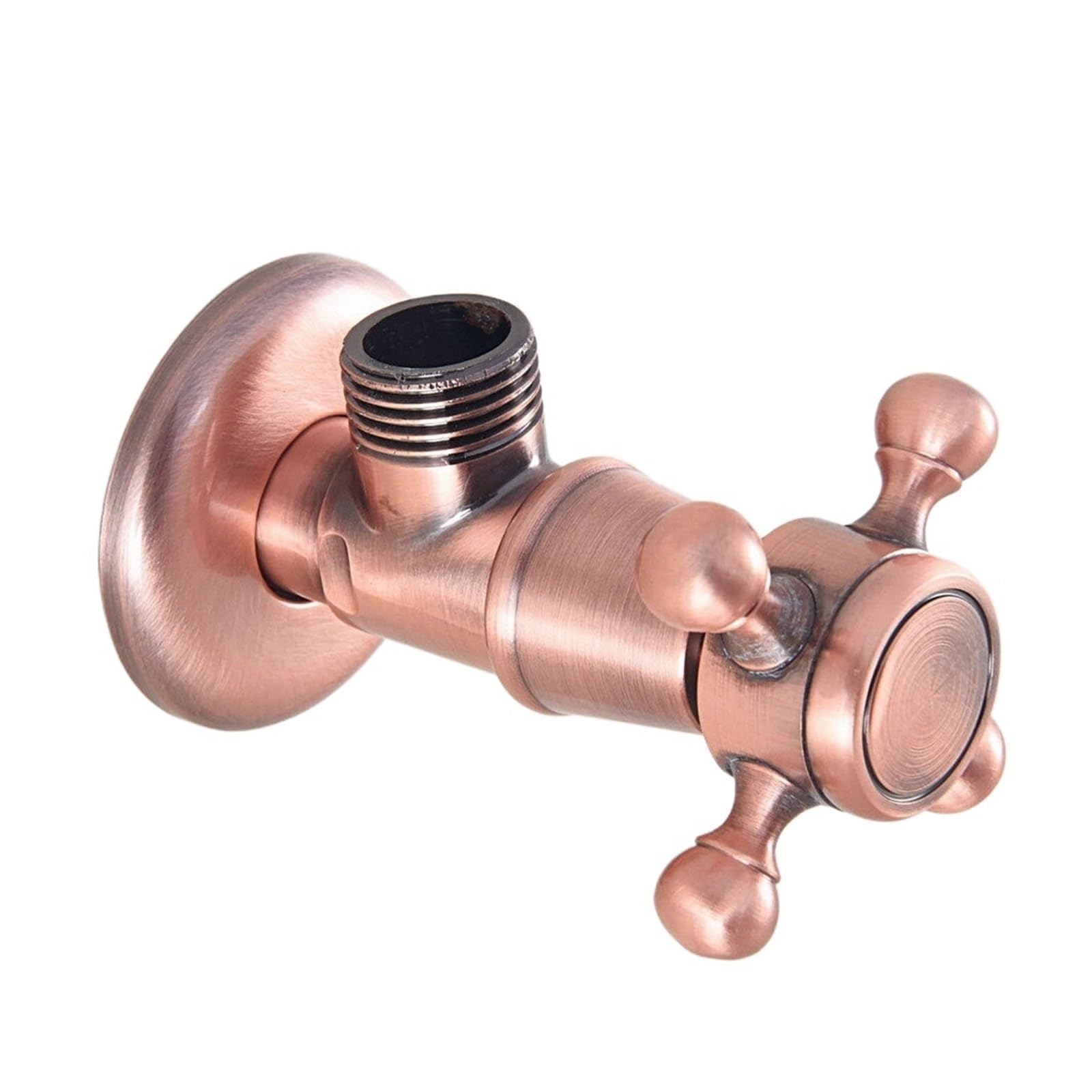 Bvhisehp Red Copper Antique Brass Angle Valve Universal Water Stop Valve Replacement Part For Toilet Faucet