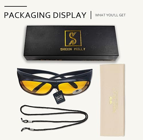 Miniatura 6 de 2 gafas de visión nocturna que se ajustan a las gafas graduadas, envuelven las gafas de sol para protección.