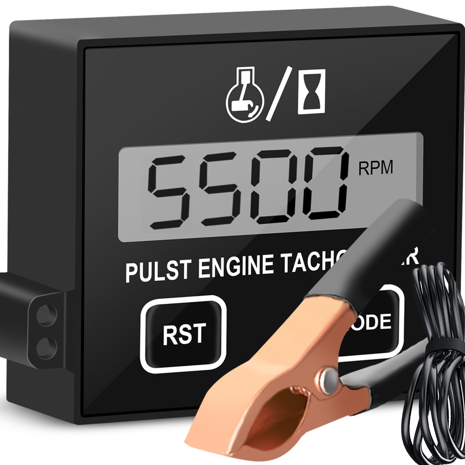 Chainsaw Tachometer-Digital Tachometer Tach Gauge Small Engine Tachometer Digital Display Pulse Speedometer for Jet Engine Chain Saw Cropper Generator Lawn Mower RV ATV Dirt-image-46