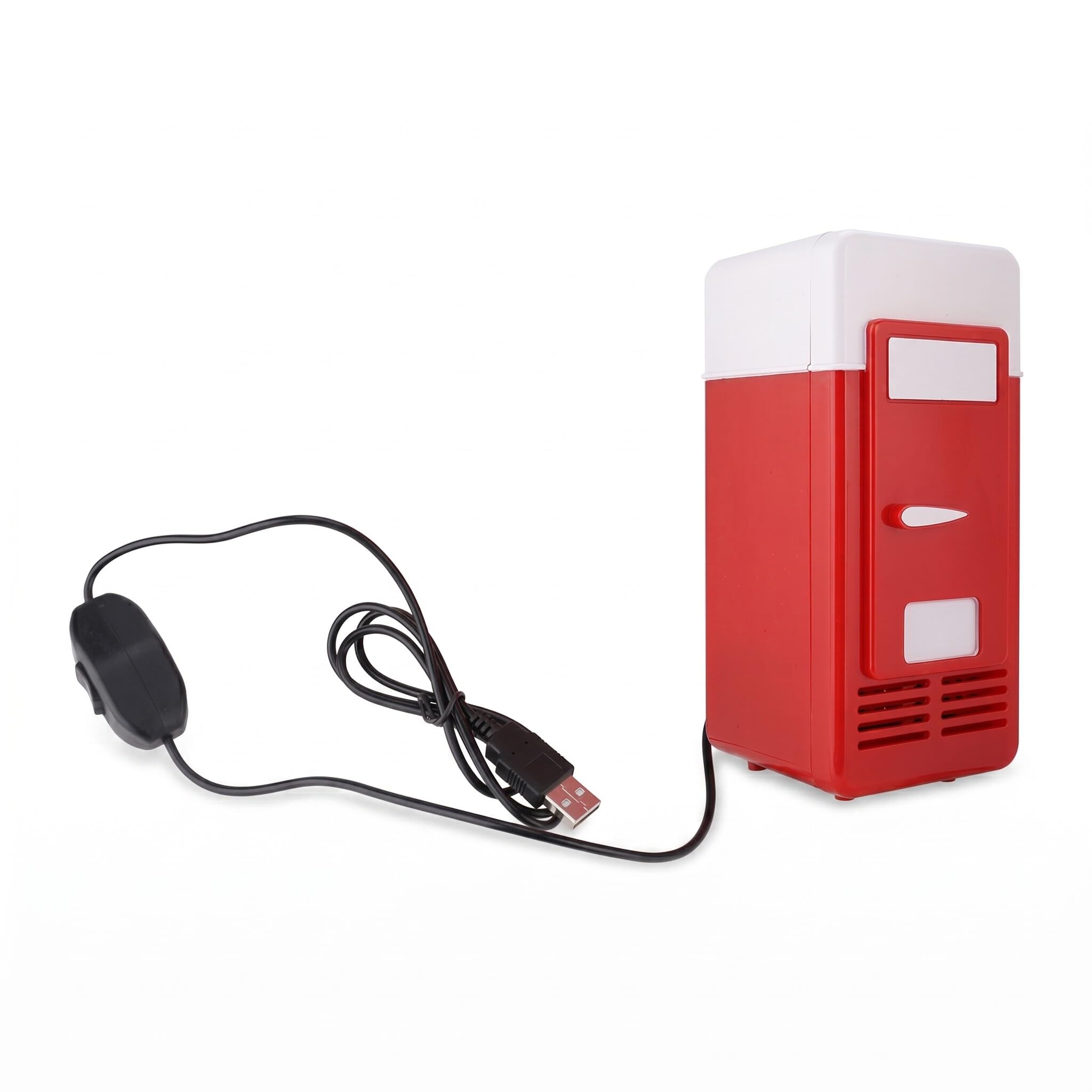 DC 5V 10W Frigorifero Piccolo, PC USB Frigorifero Portatile, Mini Frigorifero da Ufficio/Camera/Garageper, Mini Dispositivo di Raffreddamento/Riscaldamento - Rosso/Nero(rosso)