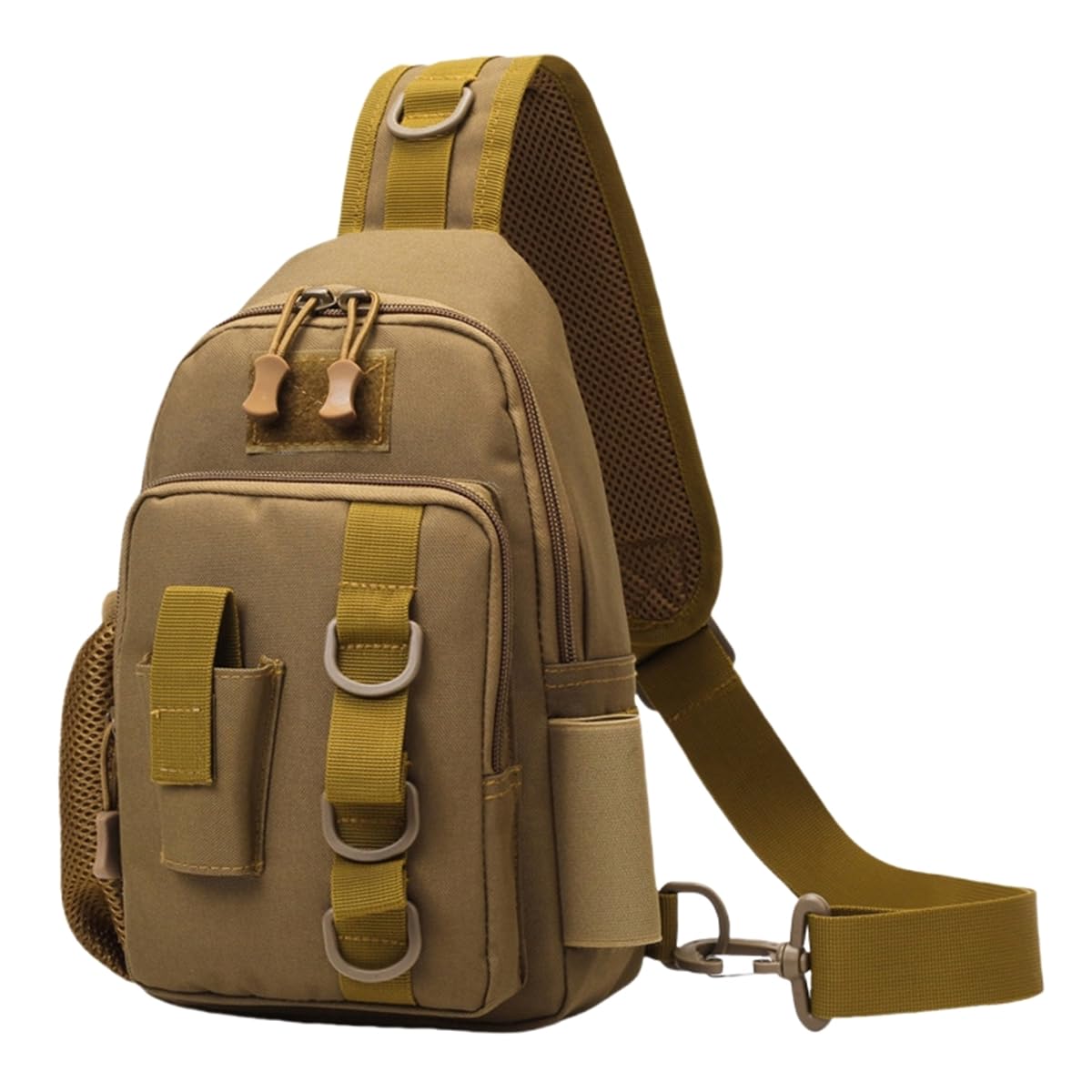 Waterproof Fishing Tackle Bag Backpack Oxford Cloth Chest Shoulder, Fly Fishing Waist Tackle Bag (D)