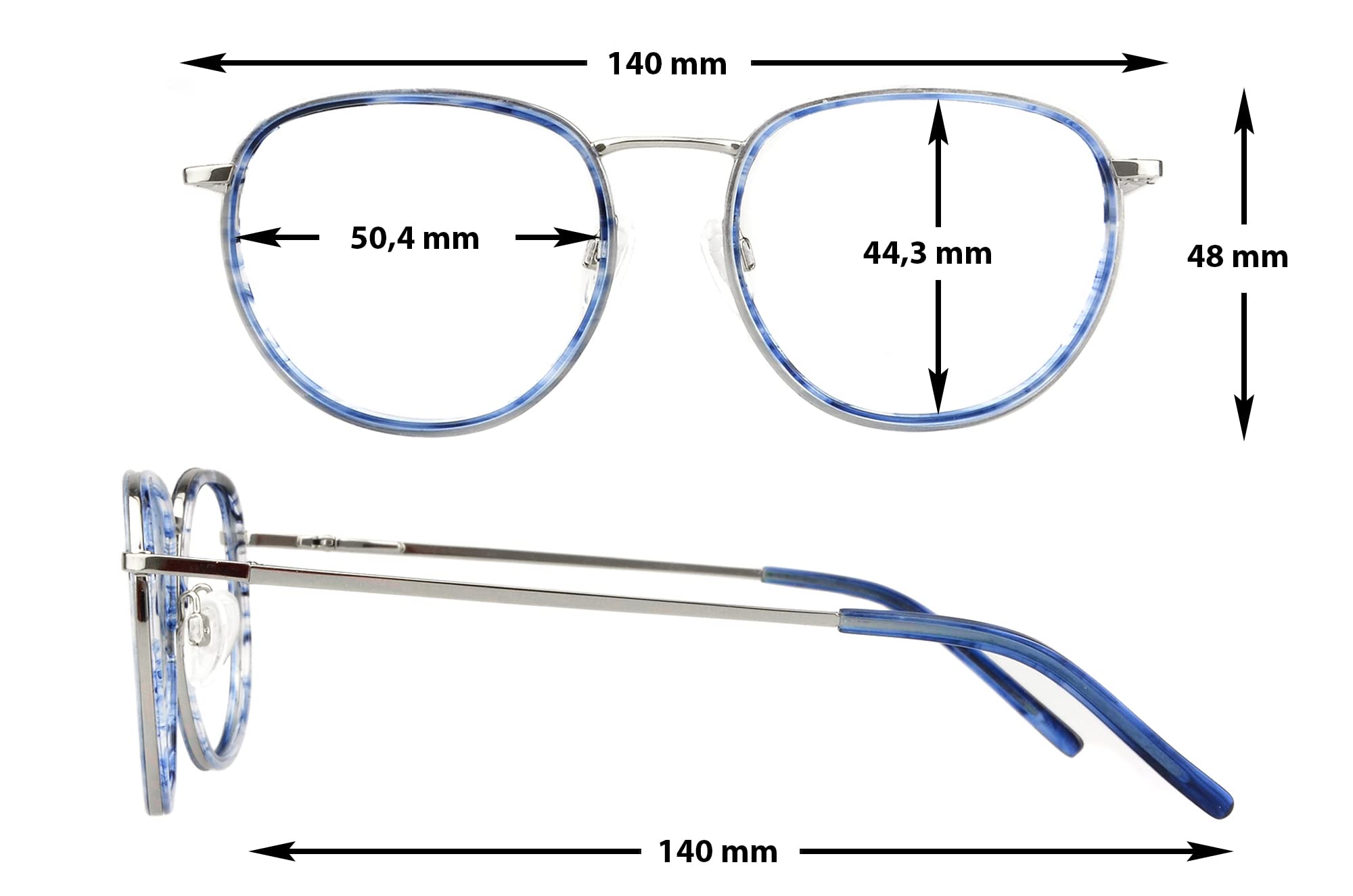Gafas presbicia Hombre - anti luz azul - Christales premium - „Gil“