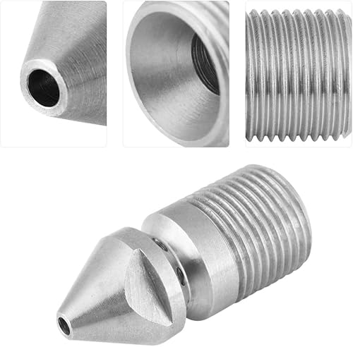 Miniatura 4 de Boquilla de limpieza de drenaje SS304 de acero inoxidable Boquilla de chorro de alcantarillado Boquilla de chorro de agua de limpieza de chorro de