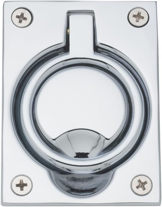 Baldwin 0395.260 Flush Ring Door Pull for Sliding Doors, Chrome