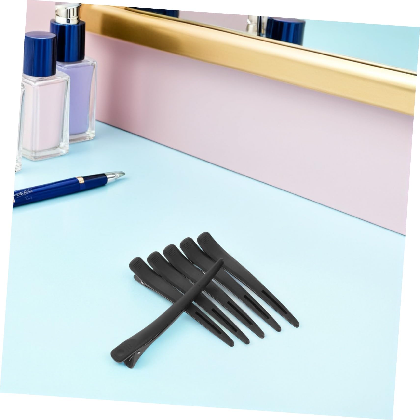 20 Pezzi Mollette Capelli Donna Becco d Anatra Nere Fermagli Parrucchiere senza Piega per Styling Colorazione e Piega Clip Sezione Capelli Professionali per Salone e Uso Domestico