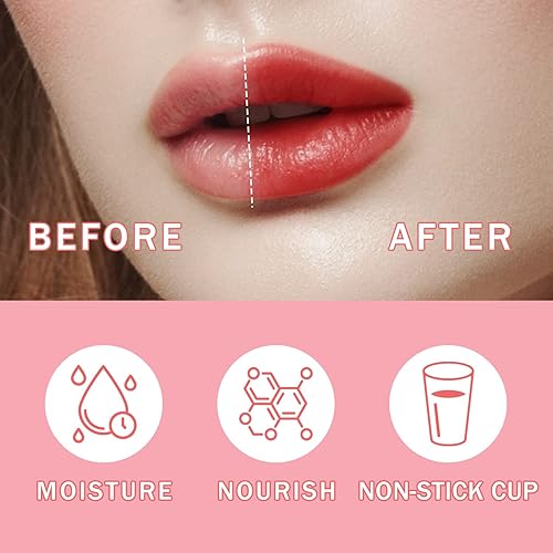 Miniatura 5 de Juego de 6 tintes de labios, brillo labial de agua viva, tinte labial de terciopelo regordete, lápiz labial líquido mate natural para labios,