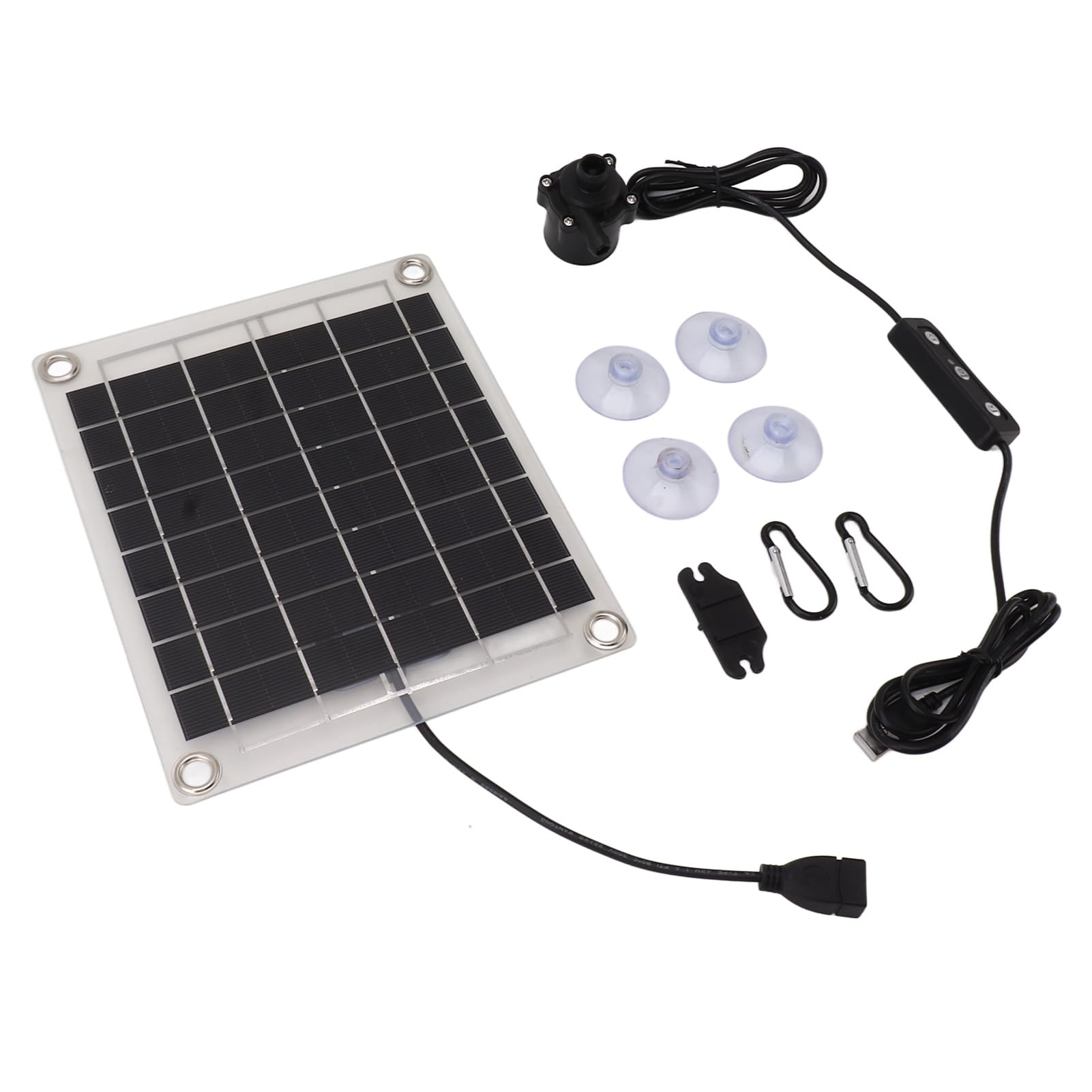 Goshyda Kit Pompa Solare per Acqua 20W Sommersa per Fontana, Stagno,
