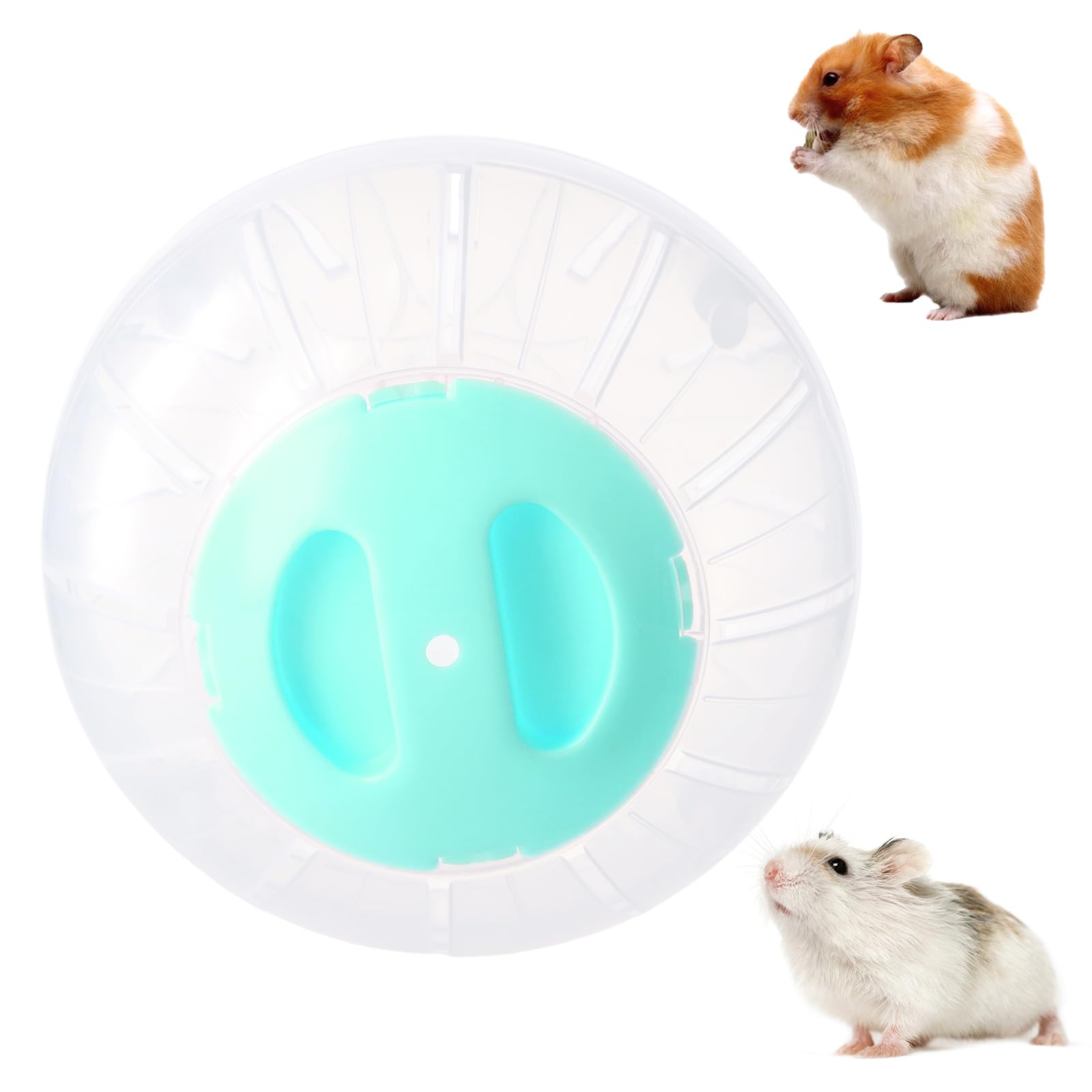 Palla Fitness per Criceto 14,5cm, Trasparente - Ruota di Corsa in Plastica per Roditori, Nano Gerbilli, Piccoli Animali - Hamster Toys (Blu Trasparente)