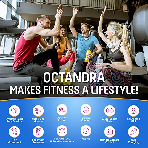 Octandra Active Veryfitpro Fitness Tracker Heart Rate Sleep Monitor 0.96" Activity Step Counter Pedometer Ip67 Waterproof Smart Band Exercise Running Smart Watch For Men Women (Id115Plus Hr) (Black) #TOP1