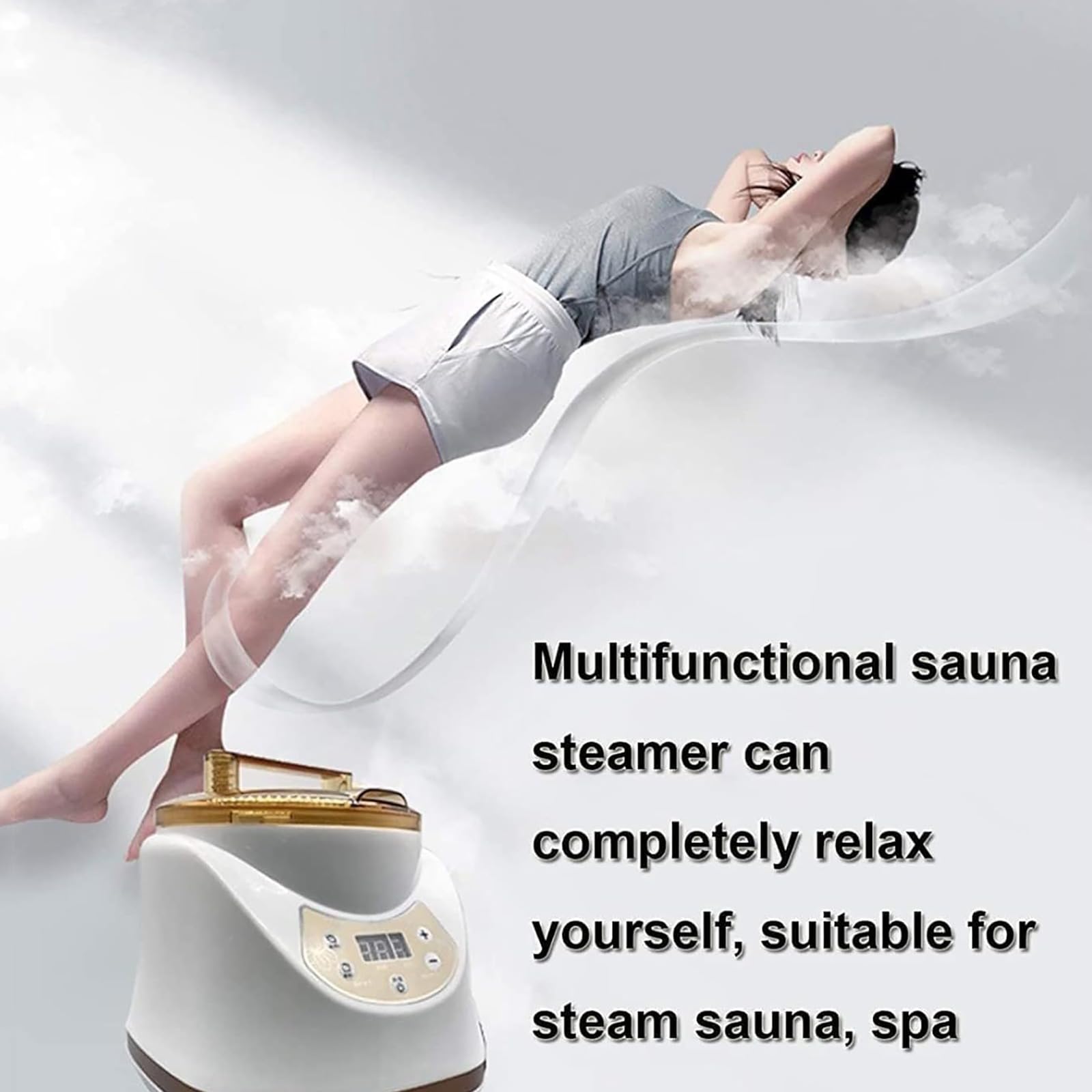 Generatore di vapore portatile per sauna, 1000 W, 2 l, con display digitale e telecomando, ideale per la famiglia benessere e la spa