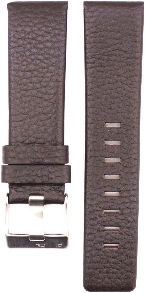 24mm Brown Genuine Leather Watch Strap Compatible Diesel DZ4204
