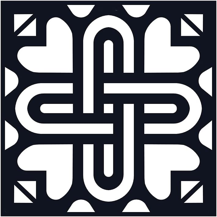 Islamic Modern Wall Art Metalwork Home Decor Geometric Design Wall Hanging 50 x 50cm- Bond