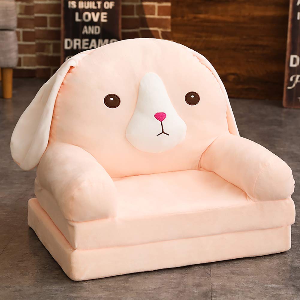 WAYERTY Cartoon Kid's Sofa, Children's Armchair,Children Sofa Girl and boy Birthday Gift Toy Lazy Upholstered Cute Baby Small Sofa Seat Kid Chair Washable-Pink 50x40x45cm(20x16x18inch)