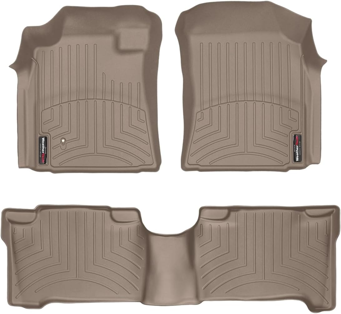 WeatherTech Custom Fit FloorLiners for Toyota Sequoia - 1st & 2nd Row (45044-1-3), Tan