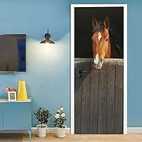 Vista 43 de 3D Pegatina de pared adhesiva para puerta - Poster de película de escaleras antiguas Premium PVC impermeable para pared de dormitorio y sala