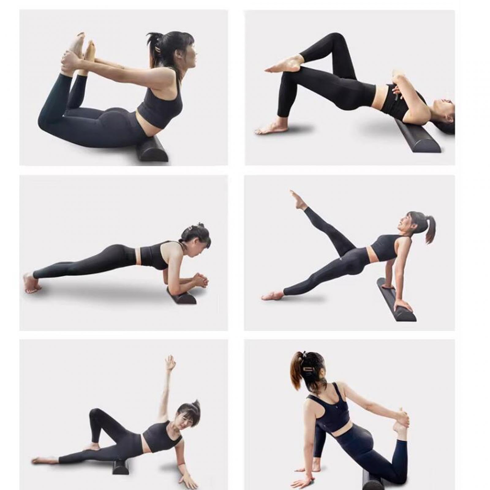 rockible Rullo in Schiuma Semicircolare Rullo a Colonna per Yoga Pilates Blocchi Yoga, Rullo Muscolare, Mezzo Rullo in Schiuma per Allenamento con Attrezzature