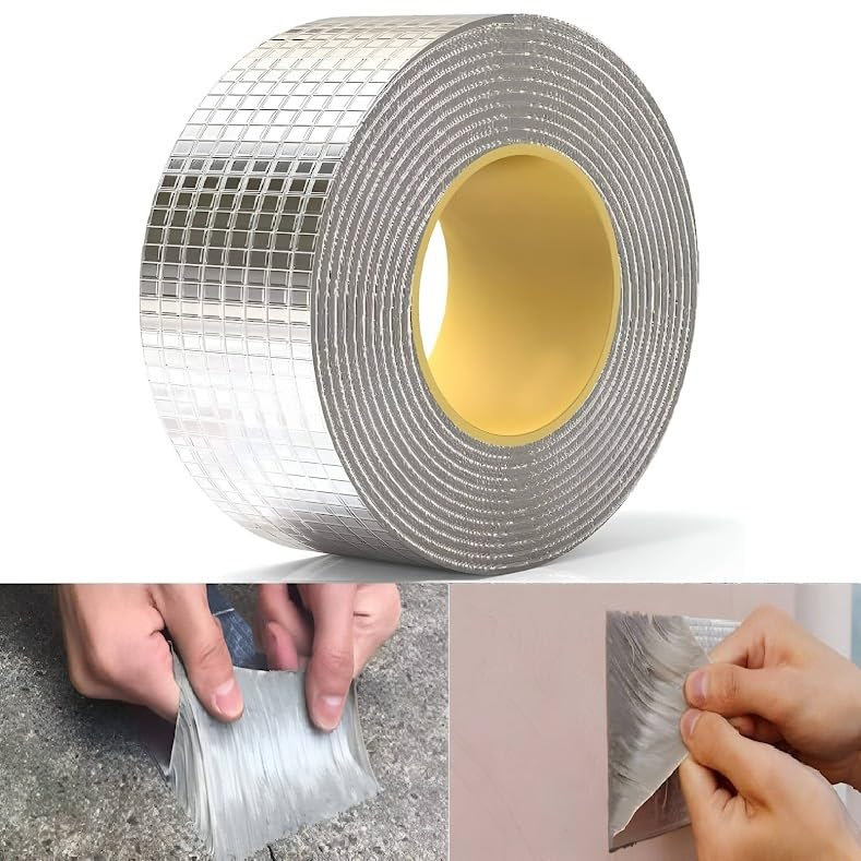 See full amazon price history chart for Zureni Leakage Repair Duct Tape Waterproof Heavy Duty Aluminum Foil Butyl Rubber Build Adhesive Sealing Water Leaks for Pipe Roof Surface Cracks (Silver, 5 mtrs) Zureni Leakage Repair Duct Tape Waterproof Heavy Duty Aluminum Foil Butyl Rubber Build Adhesive Sealing Water Leaks for Pipe Roof Surface Cracks (Silver, 5 mtrs) (B0C7GYH6PM) Amazon Price History, Amazon Price Tracker
