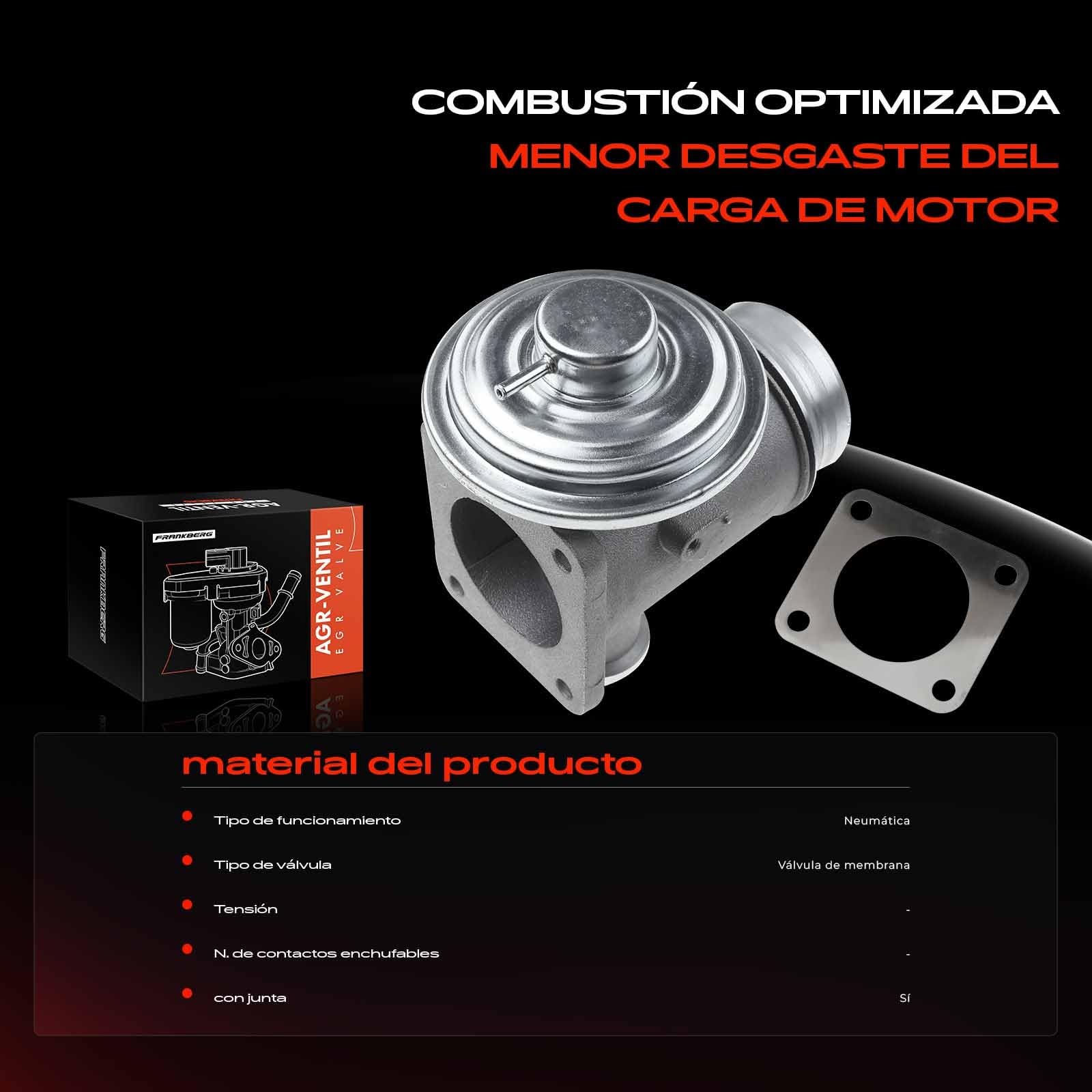 Frankberg Válvula EGR neumática 11717804379 | Compatible con: Serie 3 E46, X5 E53, Serie 3 Coupé E46, Serie 7 E65 E66 E67, Serie 3 Convertible E46