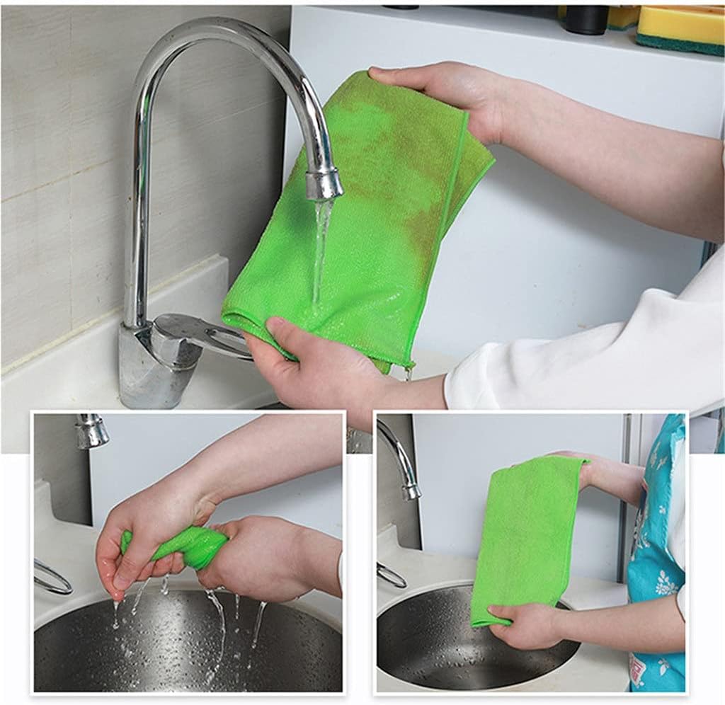 Dish Cloth, Lazy Rag, Kitchen Dishwashing Scouring Pad, Housework Cleaning, Absorbent and Non-linting Hand Towel