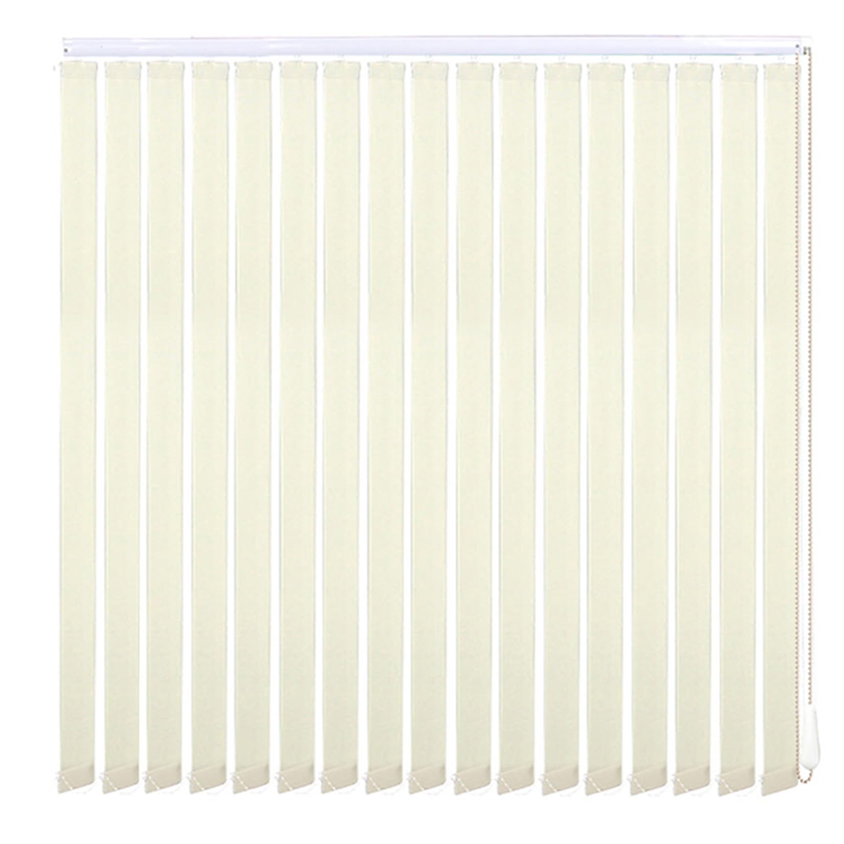 Verdunkelungsgardine Nach Maß Lamellenvorhang Komplettset Vertikaljalousie Lamellen Blickdicht Abdunkelnd,Sonnenschutz Schiebevorhänge für Fenster,Beige (50cm x 215cm)