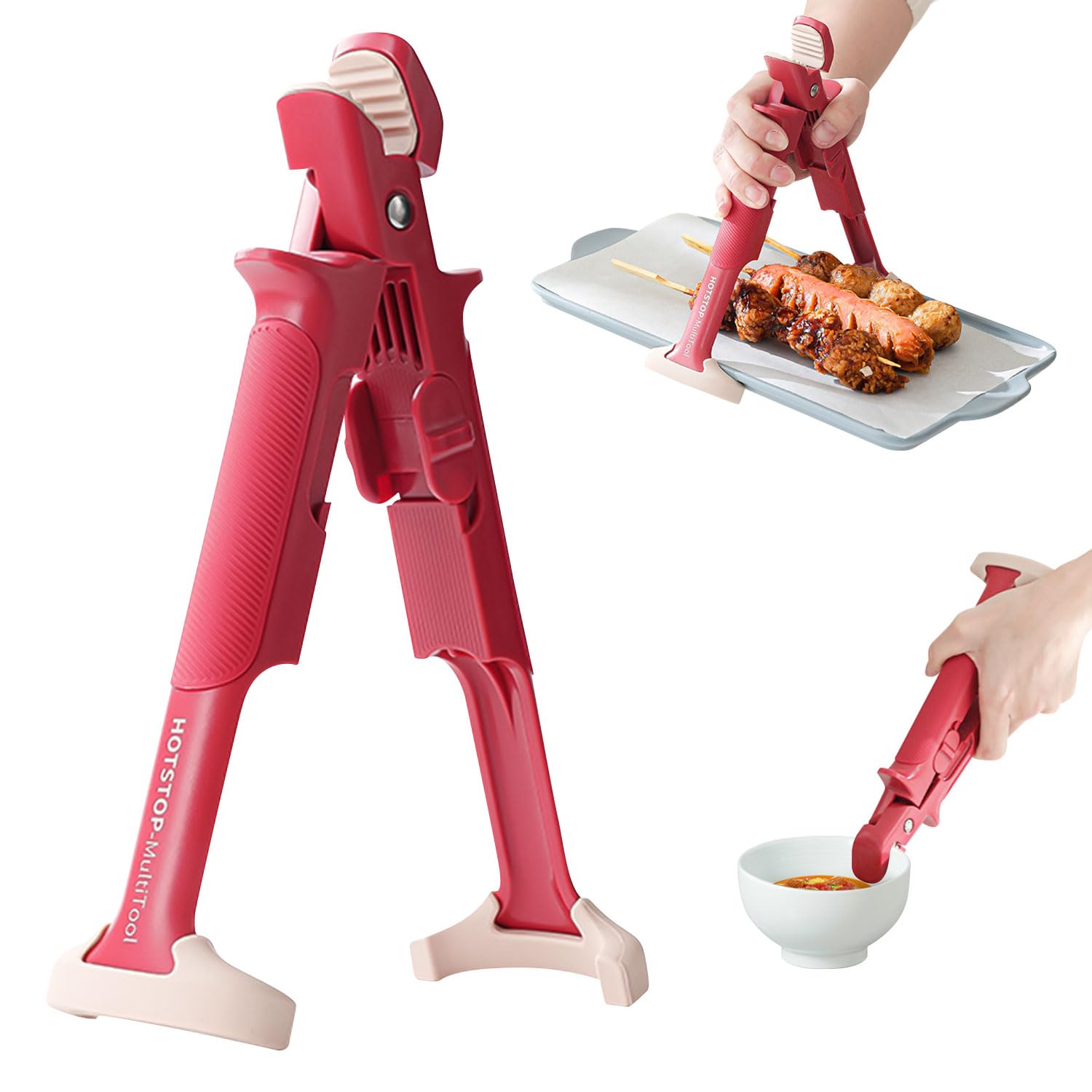 Multi-Purpose Anti-Scald Bowl Holder Clip, Hot Bowl Gripper Tong, Heat Resistant Non-Slip Grip, Microwave Oven Steamer Use.