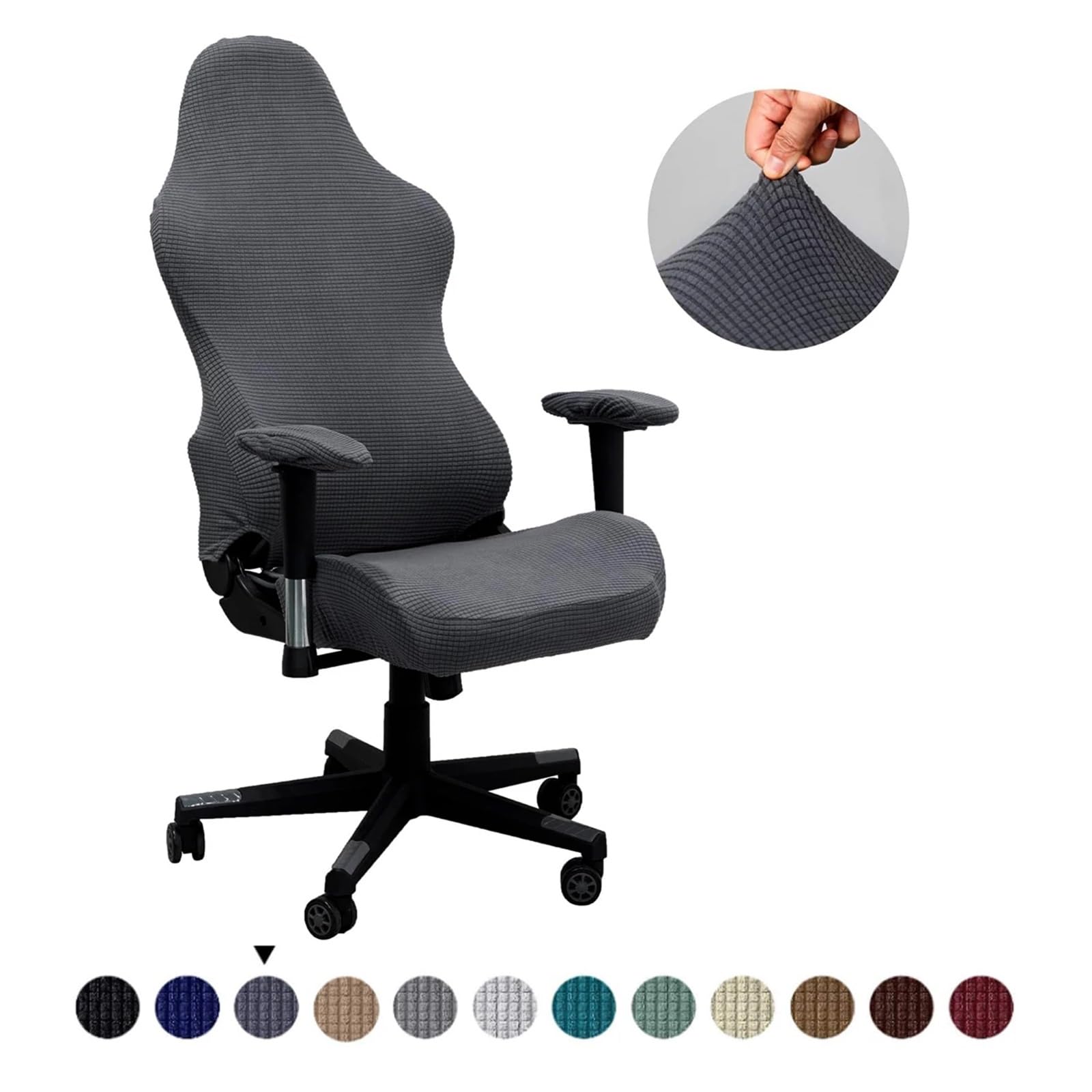 Houssesdechaise De Gaming Housses épaisses for Chaise de Jeu d'ordinateur de Bureau, Extensible, inclinable, Protection for Chaise de Jeu de Course, avec Housse d'accoudoir(Dark Cyan)