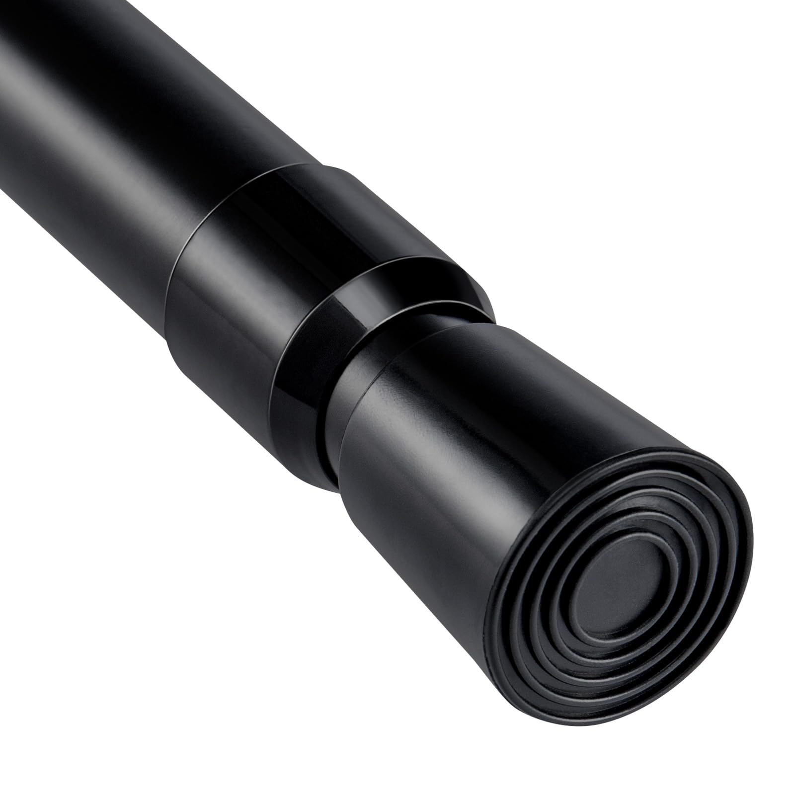 Youyijia Shower Curtain Pole, 55-90cm Extendable Curtain Poles, Net Curtain Rod, No Drill Extendable Curtain Pole Adjustable Telescopic Voile Tension Rod for Cupboard Bathroom Window, Black โ image 1