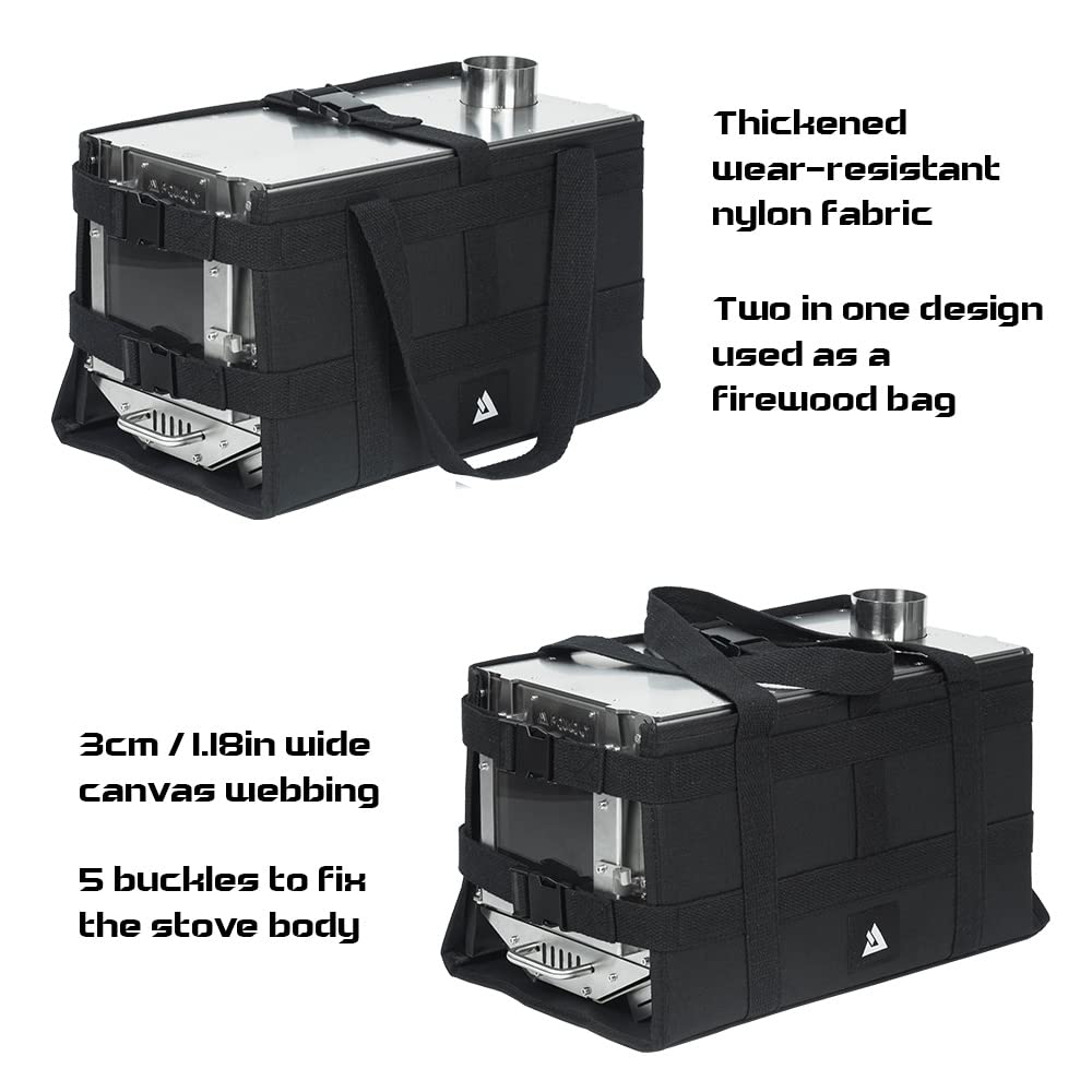 POMOLY Oroqen Large Hot Tent Stove | Stainless Steel wood Stove (with stove  fire mat) : Amazon.sg: Sporting Goods
