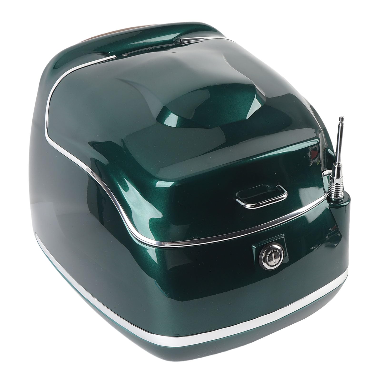 Fockety Baúl para Motocicleta de 38 L, baúl Trasero para Scooter, con Respaldo Suave, Universal para Casco, Guantes y Herramientas (Verde Oscuro)