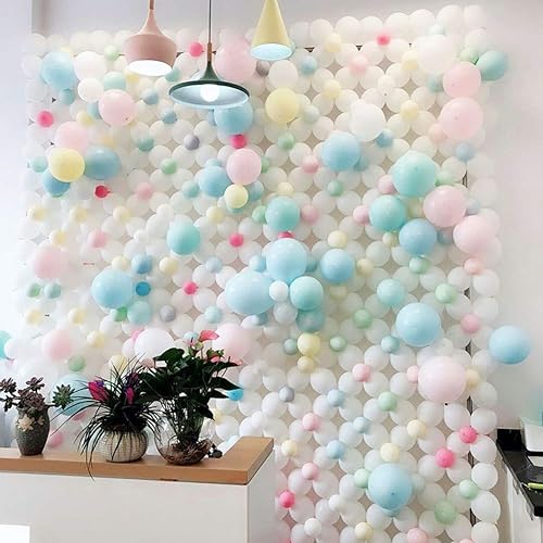 Vista 194 de KALOR Globos de arena blanca retro, 100 piezas de 5 pulgadas mini globos de látex mate para arco de guirnalda de globos, decoración de cumpleaños