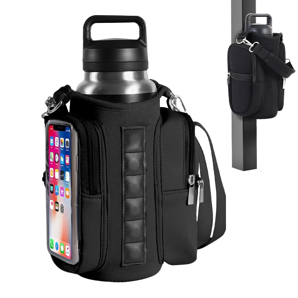 Tiiyee Sac Magnétique Sport, Sac Magnetique Salle de Sport avec Sangle | Réglable et Compartiment Téléphone Porte Gourde Magnetic pour Femmes et Hommes Gym Bag pour Voyages Fitness Sport