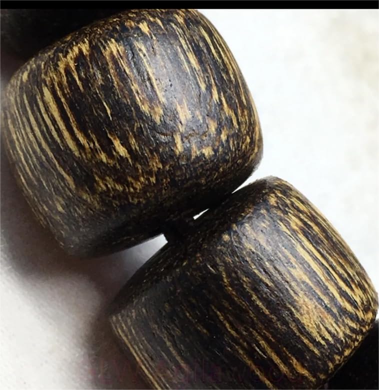 Perles de prière bouddhiste en bois d'agar de Malaisie authentique
