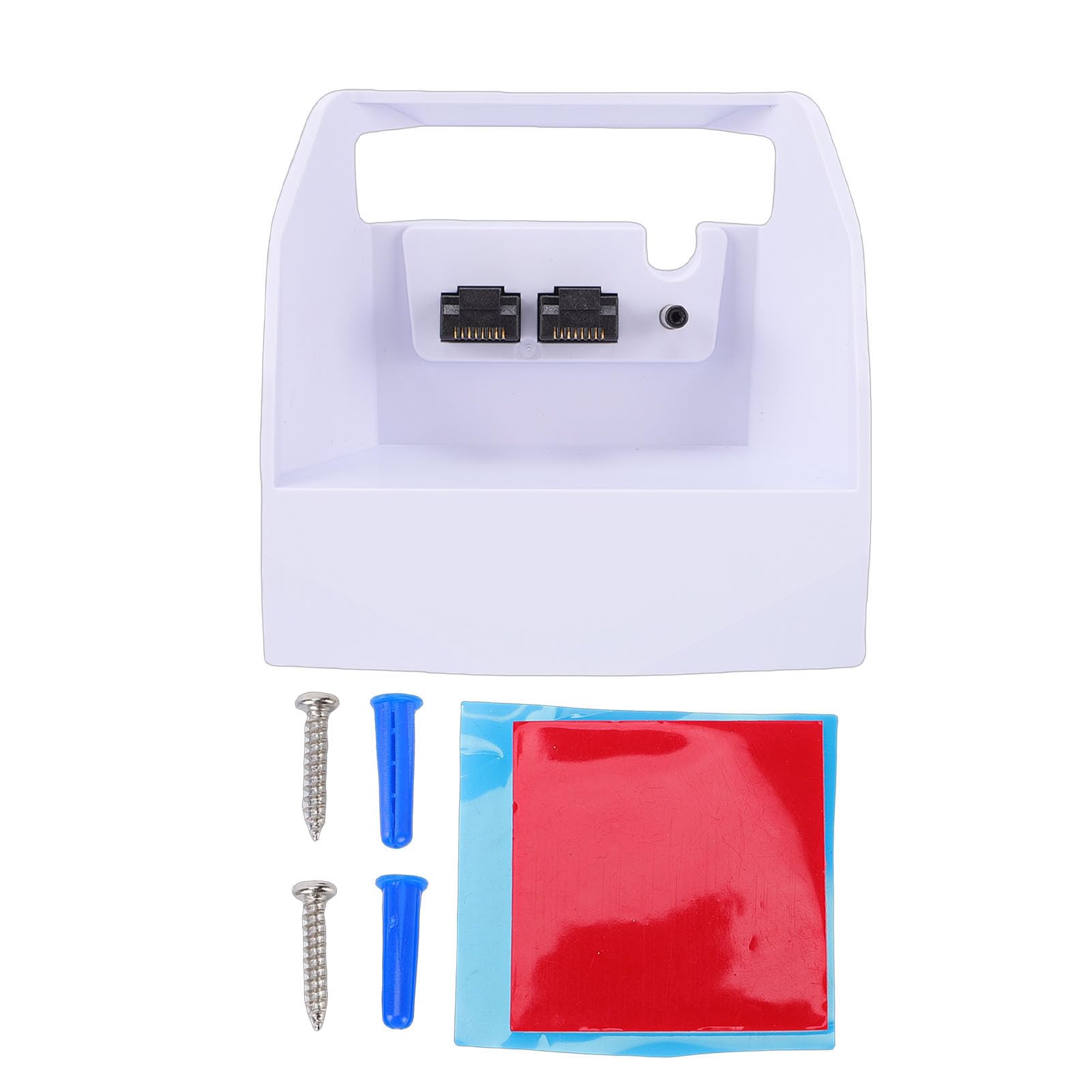 Ejoyous Gigabit-Dockingstation Passend für Mini-Router, ABS-Router-Gigabit-Dock mit 1 WAN- und 3 LAN-Ports, 10 100 1000 Mbit/s Wandmontage-Ethernet-Netzwerk-Expander-Hub für Zuhause, Wohnmobil,