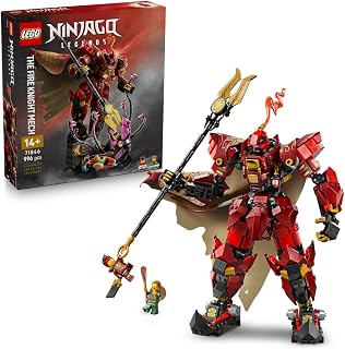 LEGO NINJAGO Mech ognistego rycerza 71846 | Duży mech ninja, model kolekcjonerski do ozdoby, prezent dla fana NINJAGO 14+, zestaw klocków konstrukcyjnych, 996 elementów