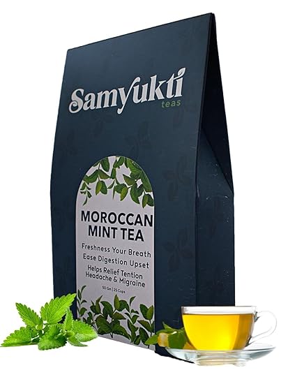 Herbal Moroccan Mint Tea | Relieves Tension headache And Migraine | Refreshing and Relaxing tea | Herbal tea for PCOS & PCOD | 50 Gm (25Cups)