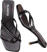 Tongs Pour Femmes Escarpins Femme Petit Talon été Antidérapantes Plage Piscine Sandales Synthétiques Thongs Chaussures Petit Talon Haut Sexy Sandales Plastique Plage Femme été Confortable