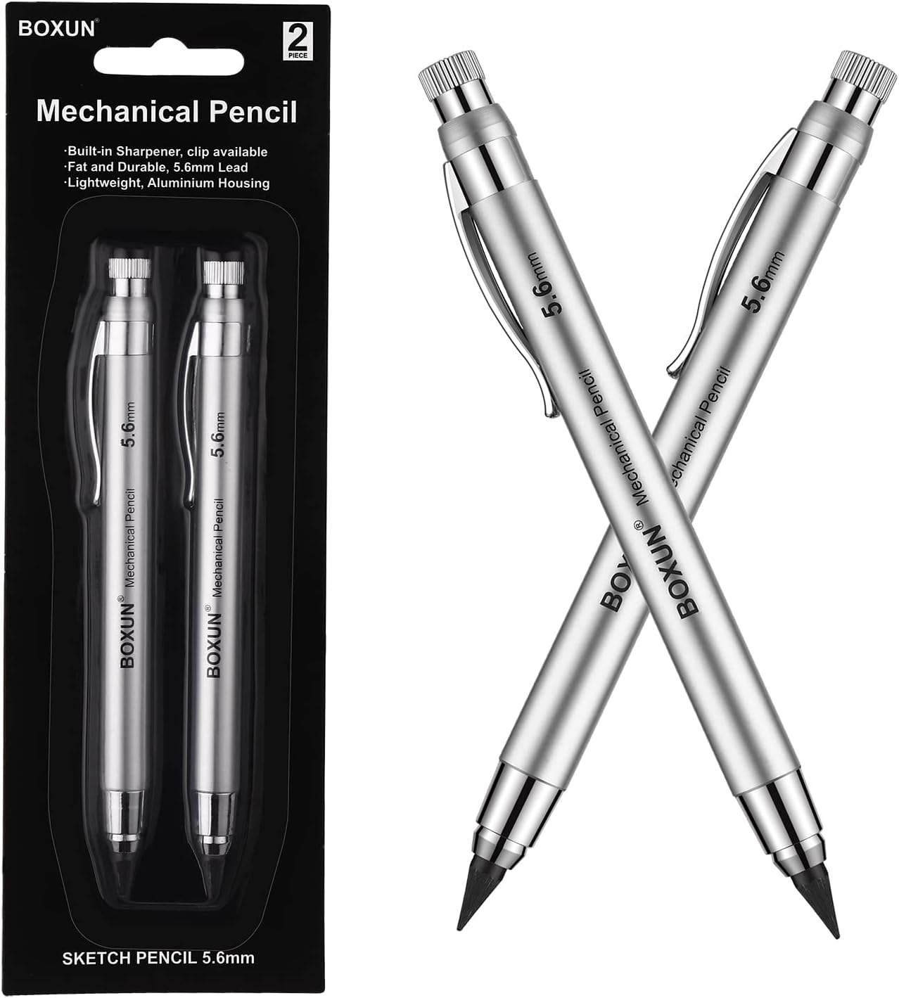 5.6 MM Lead Holder, Clutch Pencils for Draft Drawing, Shading, Crafting, Art Sketching, Wood Working, Pack of 2 Pieces