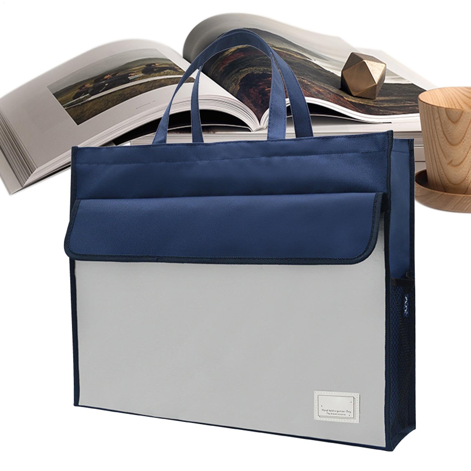 Document Holder A3 | Oxford Fabric Storage Bag with Zip | Business Documents, Files, Cards, Papers for Office, Work, Travel