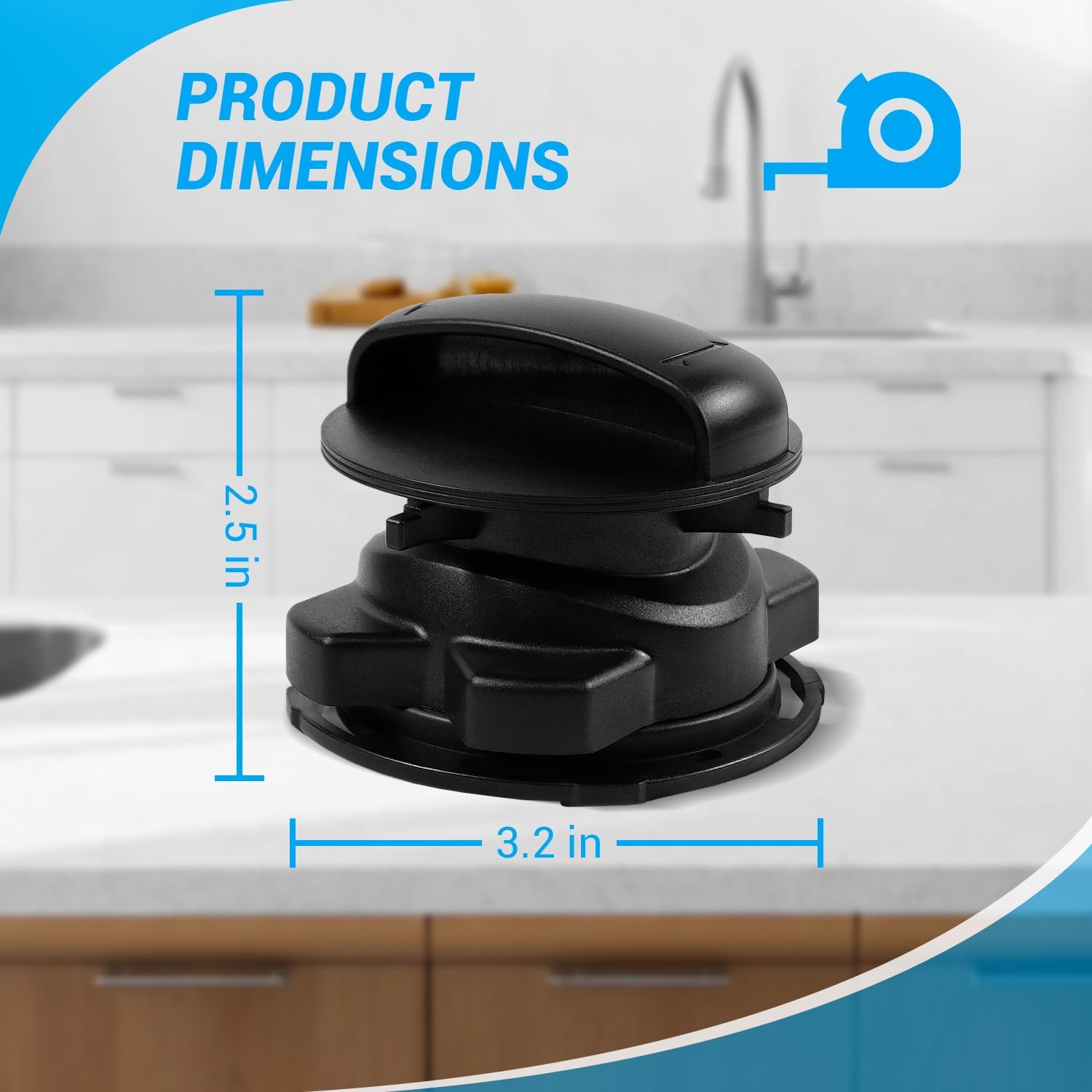 Garbage Disposal Stopper, 75257 Garbage Disposal Magnetic Stopper for ISE Cover Control Disposer, Garbage Disposal Cap Compatible with 75052/74052/74094/74275, ABS Black Kitchen Aid Disposal Stopper