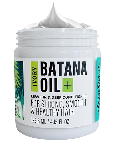 Ivory Batana Oil Acondicionador sin enjuague para cabello rizado - Productos para el cabello rizado - Crema para rizos - Aceite de batana marfil