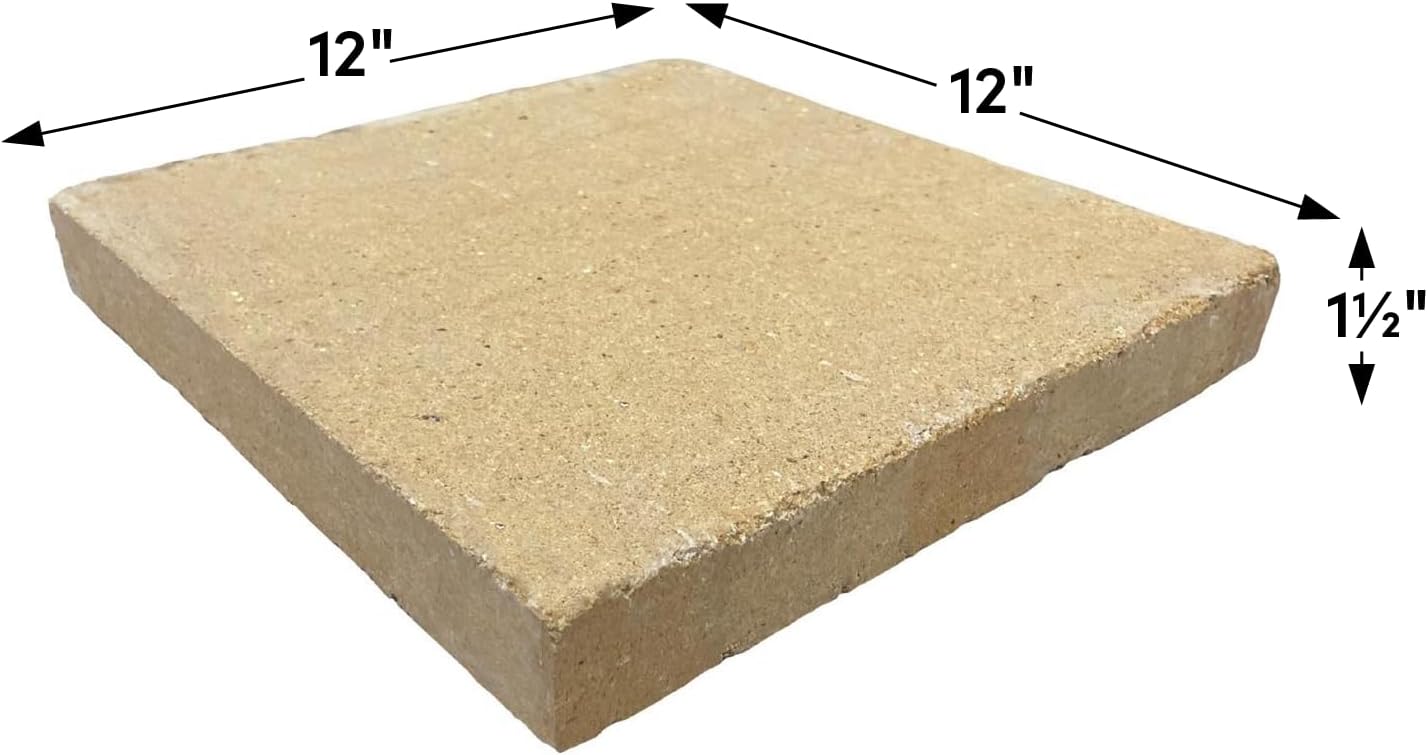 AWMCO Super Duty Hard Fire Brick 12" x 12" x 1-1/2" – High Density, Heat Resistant for Furnace, Kiln & High-Temperature Applications – Low Porosity, Durable Refractory Brick, Refractory Firebrick