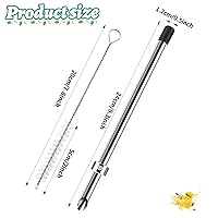 Vista 2 de Paquete de 1 perforador de acero inoxidable 316 para tapas de plástico, vasos de limonada, perforador de agujero afilado de limonada