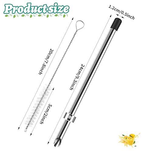 Miniatura 2 de Paquete de 1 perforador de acero inoxidable 316 para tapas de plástico, vasos de limonada, perforador de agujero afilado de limonada para