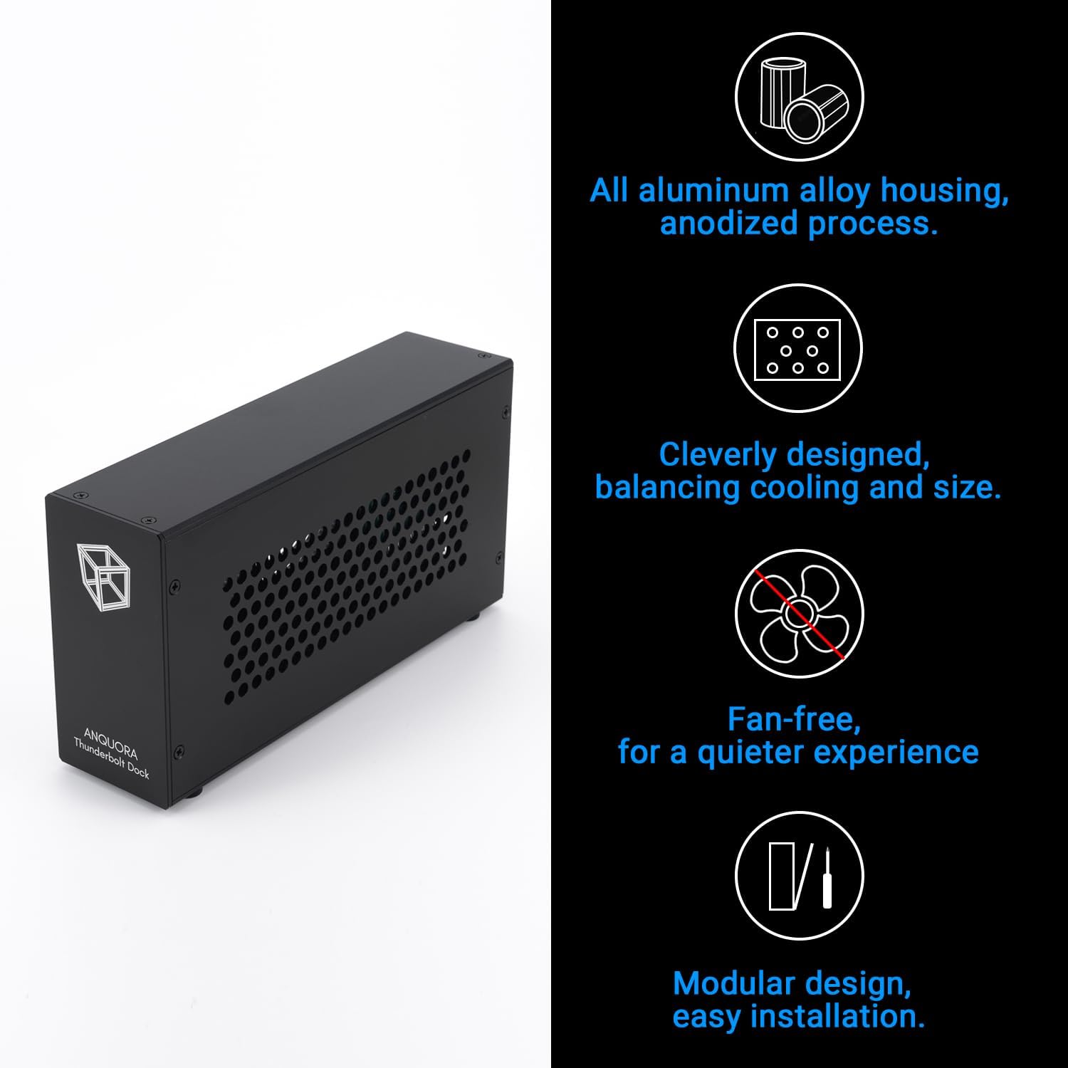 Thunderbolt 3 to PCIe Card Dock with one PCIe 3.0 x16 Slot Input, External Enclosure for PCIe Card for Laptop/Desktop, Aluminum Alloy Housing, Compatible with NVIDIA P600/P620/T1000 (TD1s)