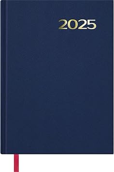 Dohe - 2025 Planner - Spanish Agenda, Day per Page, A5 Size 14x20 cm, 12 Months January to December, Hardcover, Office Supplies - FSC Mix AEN-COC-000243 - S NTEX Blue
