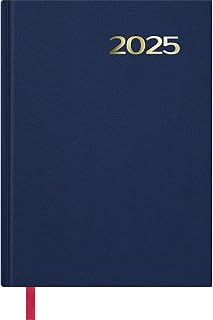 2025 Planner - Spanish Agenda, Day per Page, A5 Size (14x20 cm), 12 Months January to December, Hardcover, Office Supplies - FSC Mix AEN-COC-000243 - SÍNTEX Blue