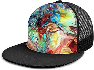 Baseball Cap Abstract Painting Marble 
