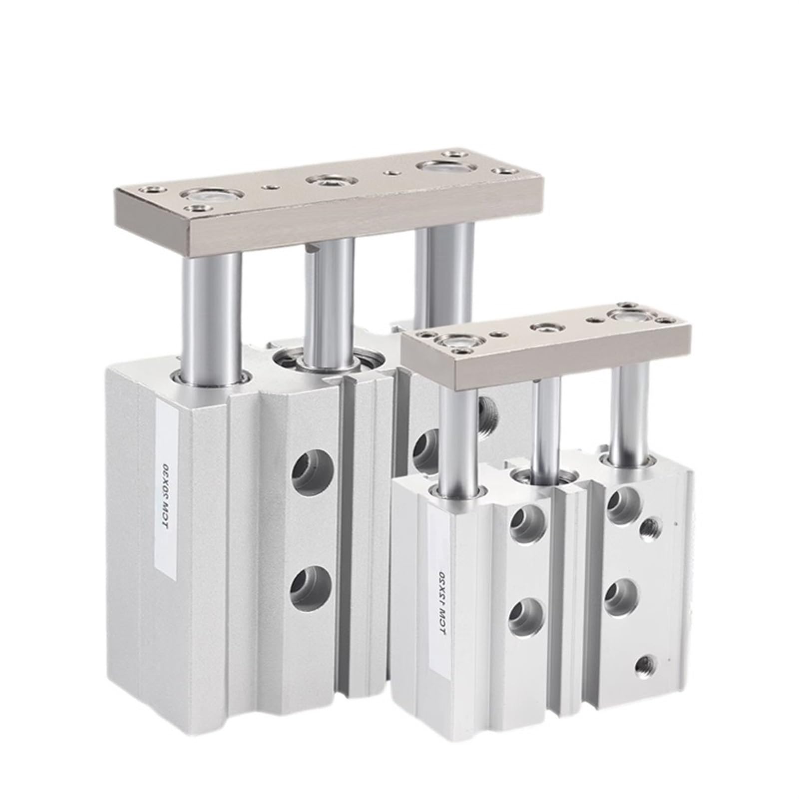 Vérin pneumatique anti-rotation TCM 32 à triple tige