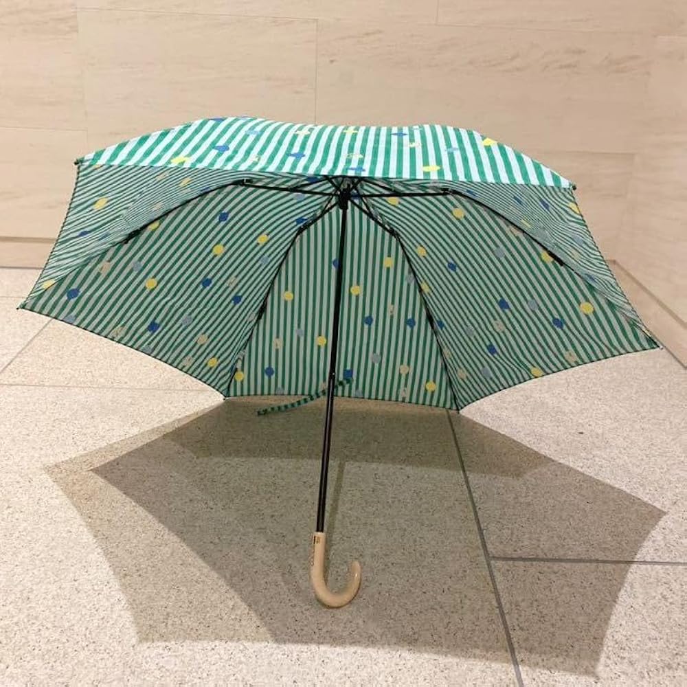 cocca　コッカ　折りたたみ傘　雨傘　クイックアーチ　水玉　グリーン系 Amazon | cocca コッカ 折りたたみ傘 グリーン ストライプ 描画